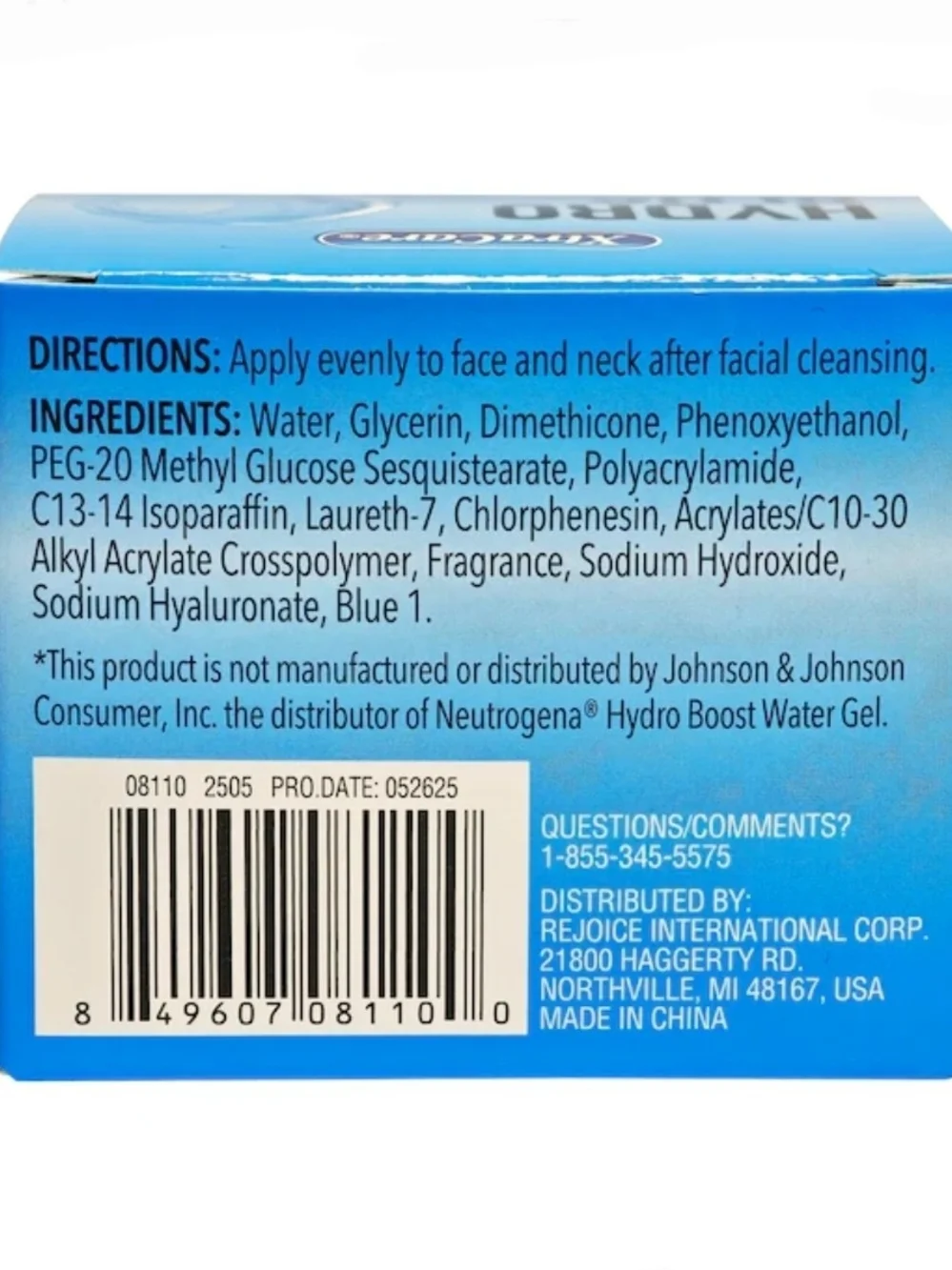 2 x XtraCare Hydro Plus Water Gel Moisturizer - 3oz BNIB